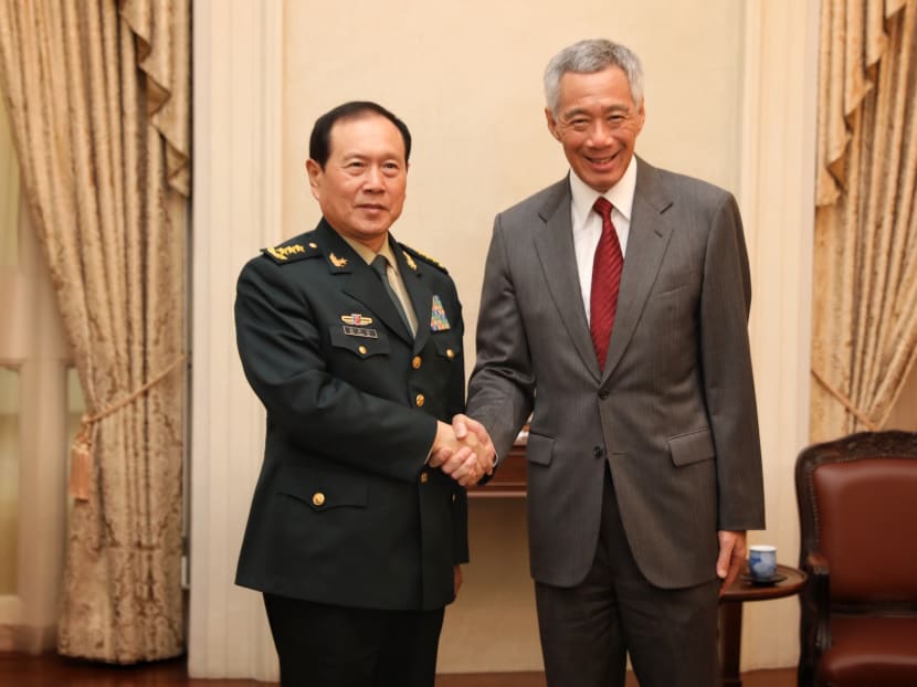Call on Prime Minister Lee Hsien Loong at the Istana by General Wei Fenghe, Minister of National Defense, Member of Central Military Commission, People’s Republic of China.