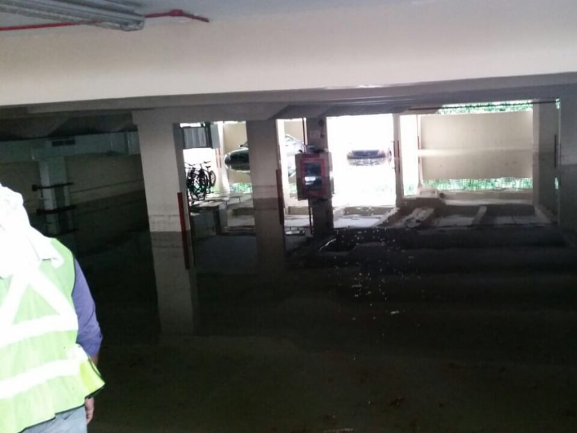 Gallery: Basement carpark of Tampines condo flooded, 4 cars partially submerged