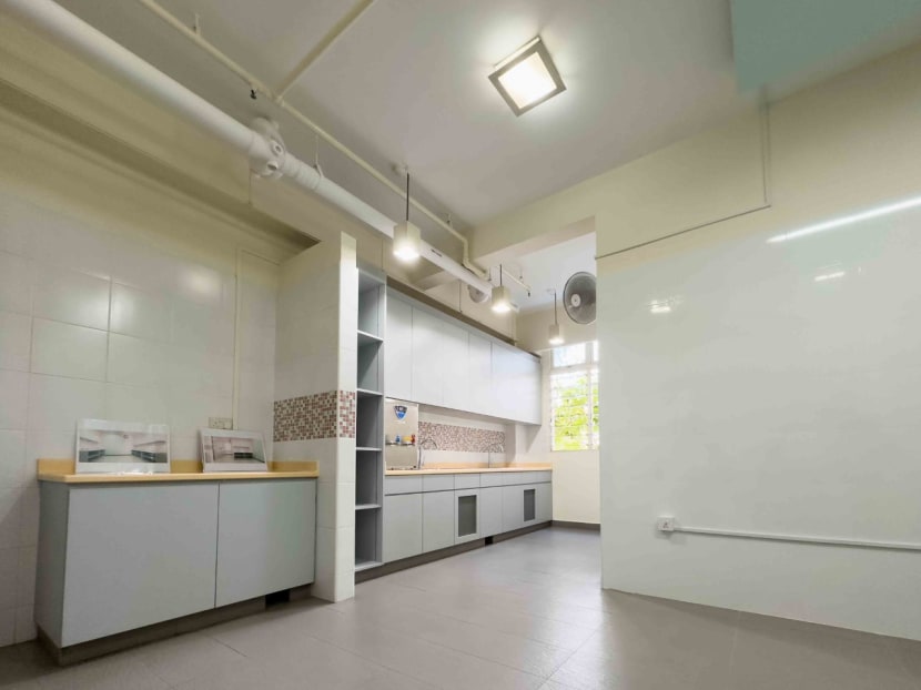 Planned kitchen space for the Single Room Shared Facilities at the former Anderson Junior College hostel.