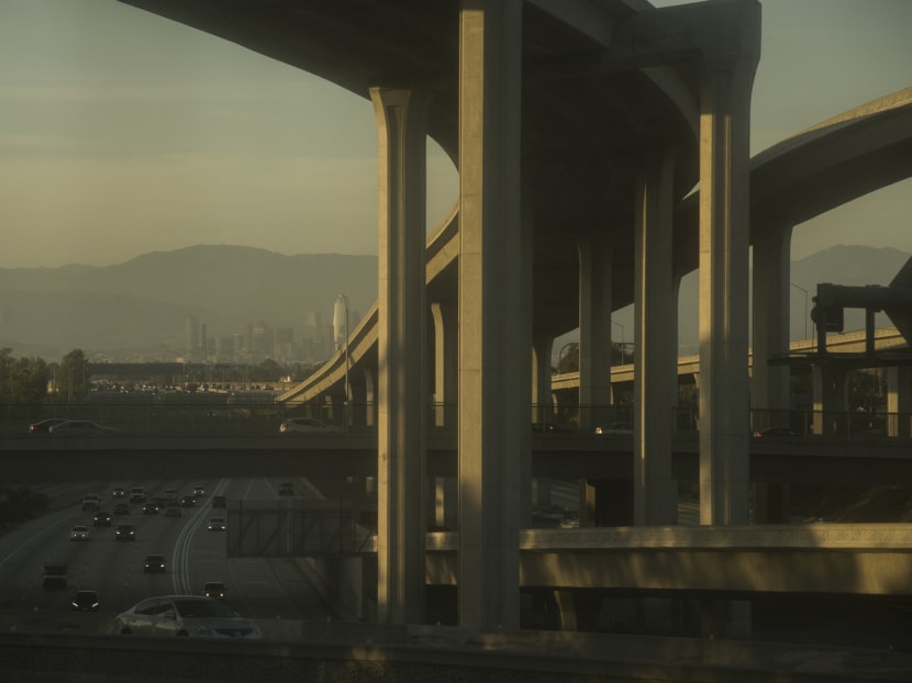 The Judge Harry Pregerson Interchange, where the busy 110 and 105 interstates cross south of Los Angeles. California is emerging as the United States’ de facto negotiator with the world on the environment, pushing back plans to withdraw or weaken US commitments under the Paris accord. Photo: The New York Times
