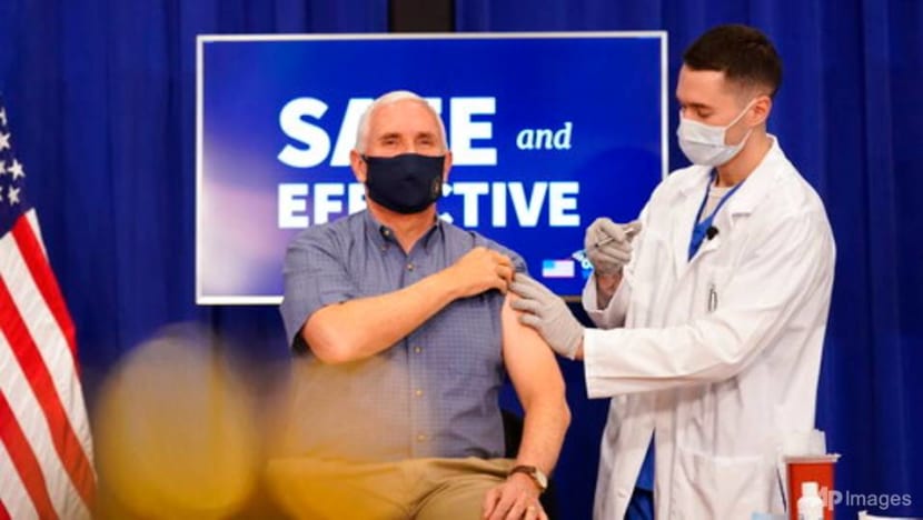 US Vice President Mike Pence receives COVID-19 vaccine US Vice President Mike Pence receives COVID-19 vaccine