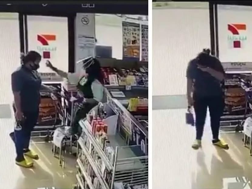 The tearful moment after the 7-Eleven staff mistakenly sprayed hand sanitiser into the customer's eyes.