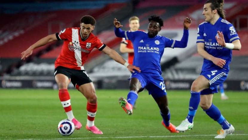 Football: Leicester held by 10-man Southampton Football: Leicester held by 10-man Southampton