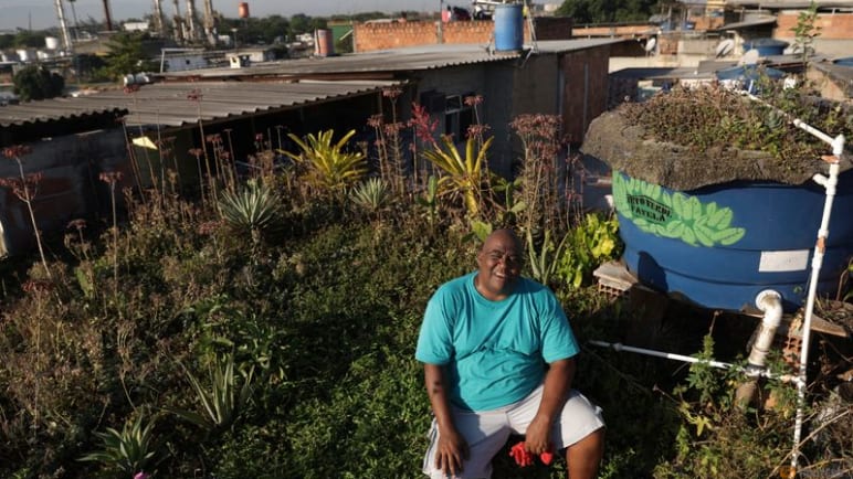 Brazil favela activist plants green roofs to combat heat wave 