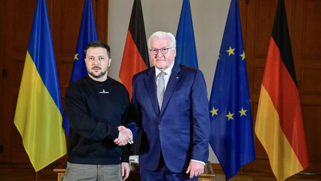 乌克兰总统泽连斯基抵柏林同德国总统会面
