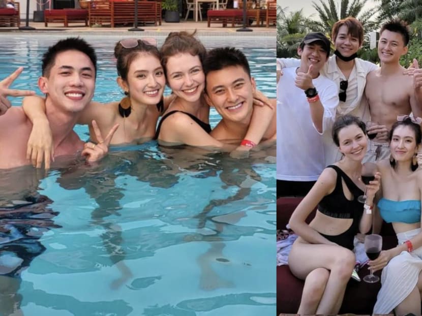 Hong Ling & Nick Teo Went On A Double Date With Edwin Goh & His Ukrainian Girlfriend In Sentosa