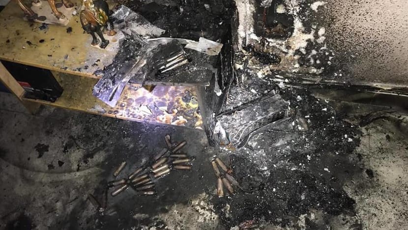 Elderly man taken to hospital after PMD batteries spark fire in Marsiling flat Elderly man taken to hospital after PMD batteries spark fire in Marsiling flat