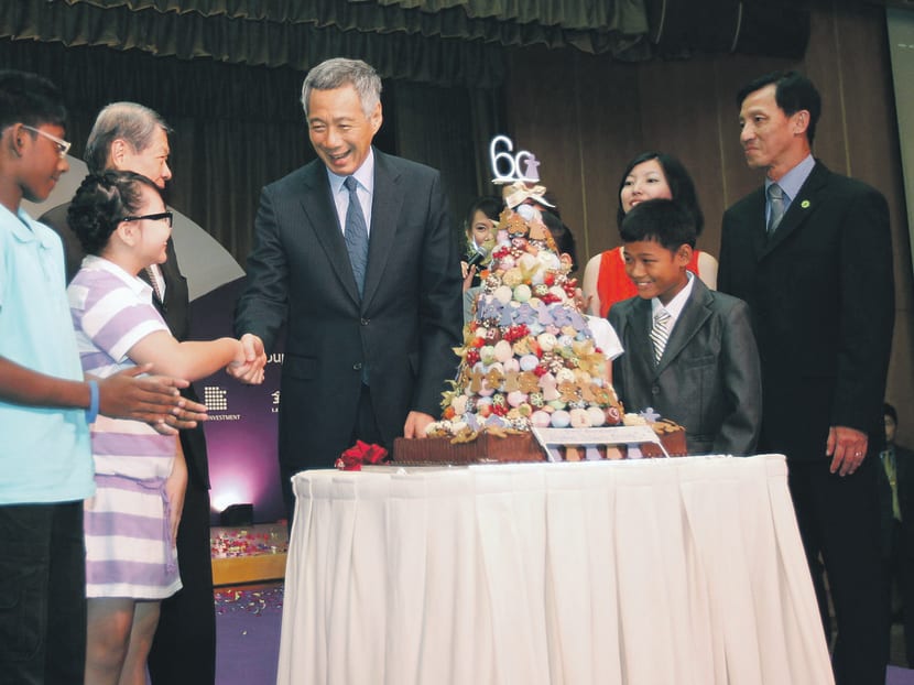 Prime Minister Lee Hsien Loong at the Singapore Children’s Society’s charity dinner at the Ritz-Carlton, Millenia Singapore, yesterday evening. Photo by ERNEST CHUA
