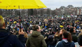 Protest in Netherlands against COVID-19 measures