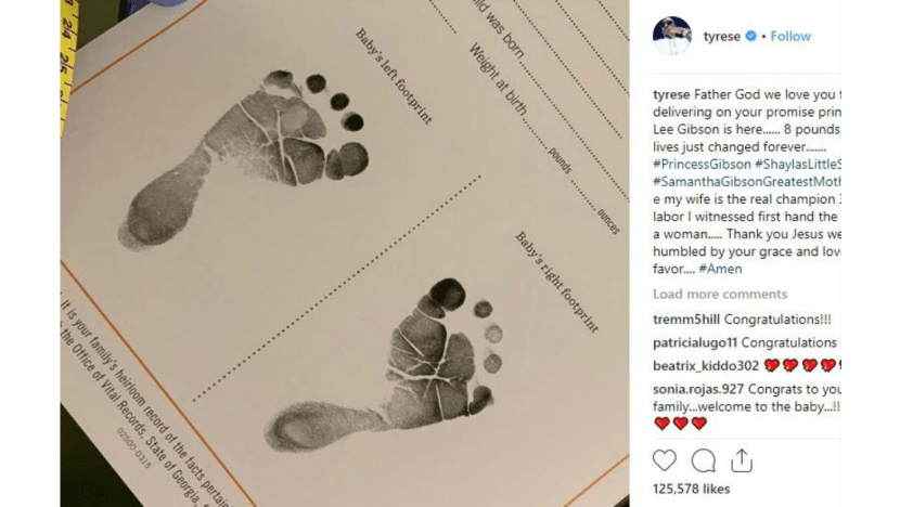 Tyrese Gibson is a dad again