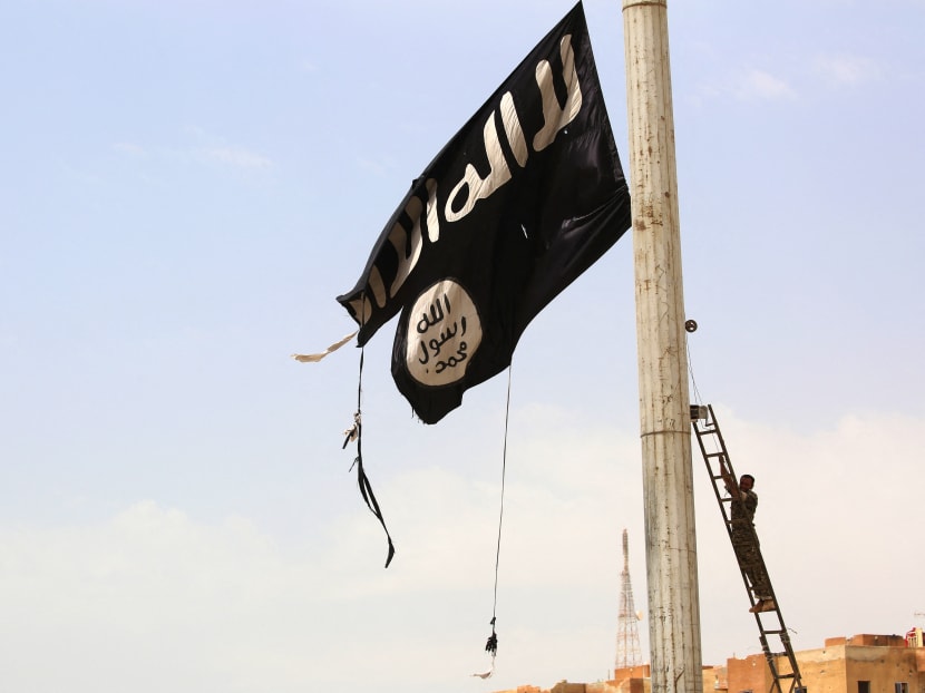 A flag of terror group Islamic State in Iraq and Syria (Isis). Mohd Firdaus Kamal Intdzam was arrested under the Internal Security Act in July 2020 for supporting Isis.