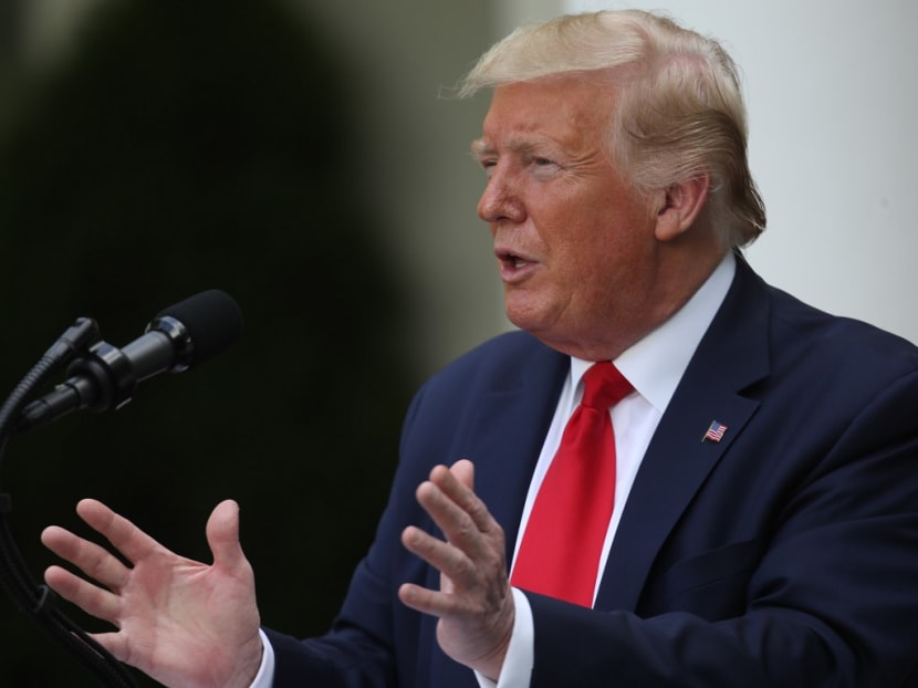 US President Donald Trump makes remarks during an event in the Rose Garden at the White House on May 26, 2020 in Washington, DC. US President Donald Trump makes remarks during an event in the Rose Garden at the White House on May 26, 2020 in Washington, DC.