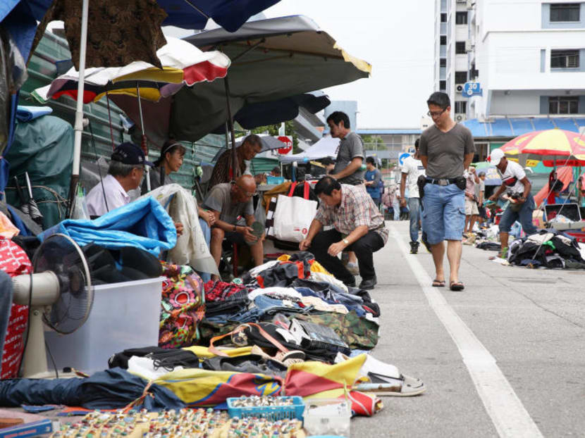 Vendors at Sungei Road. The flea market will be shut down in two months' time. TODAY file photo