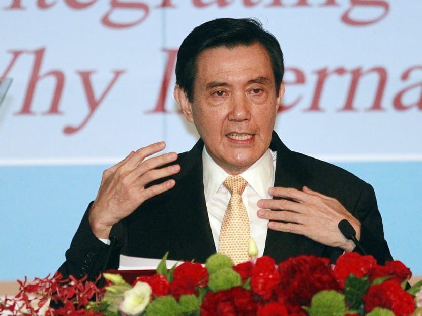 Taiwan's President Ma Ying-jeou speaks as he announces his South China Sea Peace Initiative during the 2015 ILA-ASIL Asia Pacific Research Forum in Taipei, Taiwan, Tuesday, May 26, 2015. Photo: AP