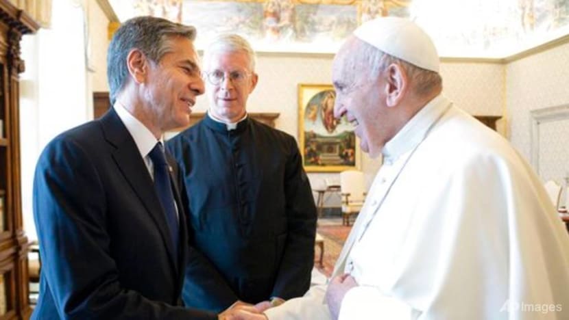 Blinken and Pope Francis hold talks at Vatican in wake of US bishops' ruling Blinken and Pope Francis hold talks at Vatican in wake of US bishops' ruling