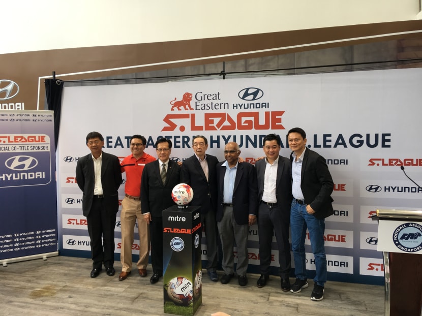 For the next two years, Singapore's professional football league will be called the Great Eastern-Hyundai S.League. Photo: Noah Tan/TODAY