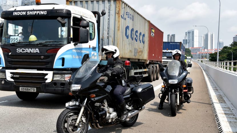 25 Heavy Vehicle Drivers Handed Summonses In Enforcement Operation Traffic Police Cna