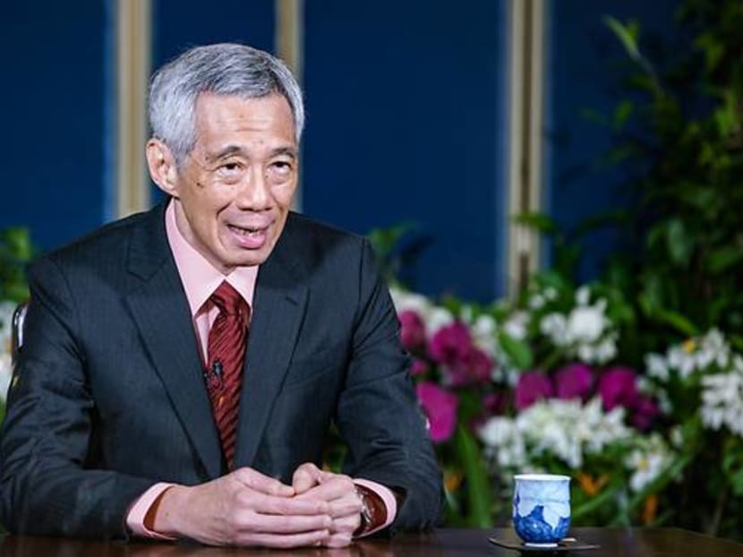 Singapore Prime Minister Lee Hsien Loong at the recording of his message for the High-Level Meeting to commemorate the 75th anniversary of the United Nations.