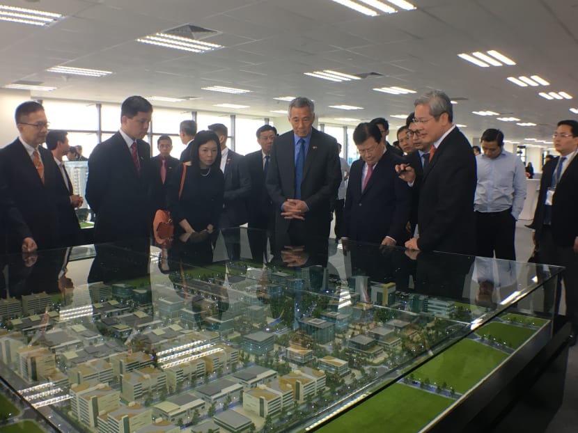 PM Lee Hsien Loong at the official opening of theMapletree Business Centre in Ho Chi Minh City. Photo: Siau Ming En/TODAY