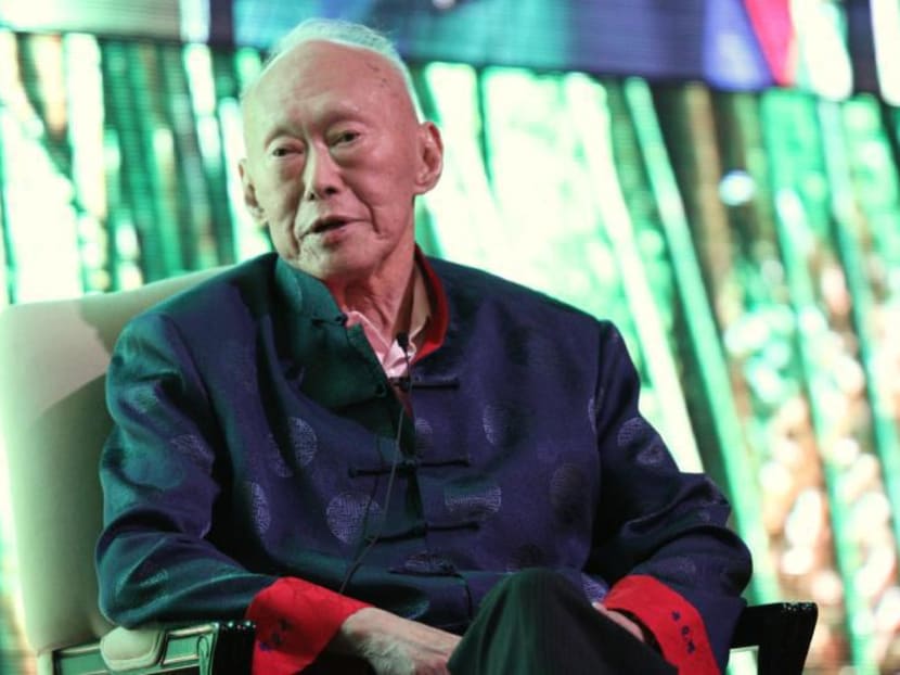 Mr Lee Kuan Yew at the Standard Chartered Singapore Forum 2013 on March 20, 2013. Photo: Ernest Chua