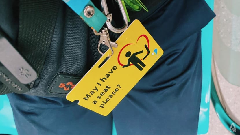 All stares and no offers to sit: Travelling on public transport with a 'May I have a seat please?' lanyard All stares and no offers to sit: Travelling on public transport with a 'May I have a seat please?' lanyard