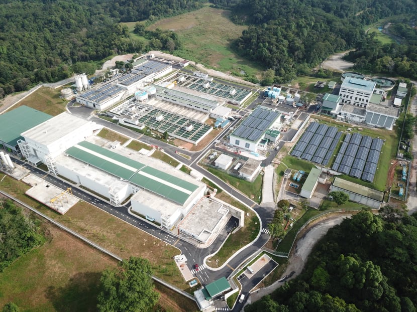 An aerial view of Choa Chu Kang Waterworks taken in 2019.