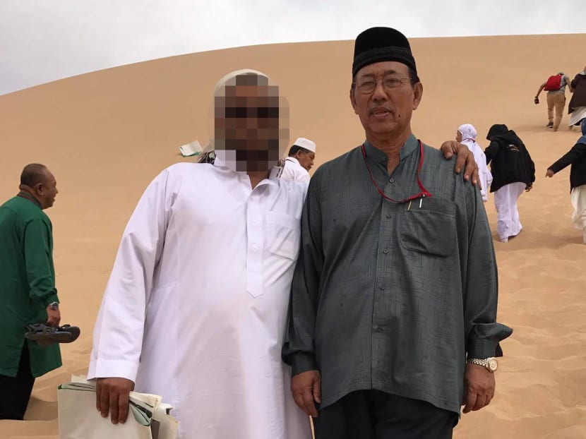 (Left) Mr Mohammad Abu Bakar Osman, the 64-year-old Singaporean man killed in a bus accident in Mecca, Saudi Arabia, while carrying out his minor pilgrimage (umrah) was buried in the city on Friday (March 23). Photo: TODAY Reader