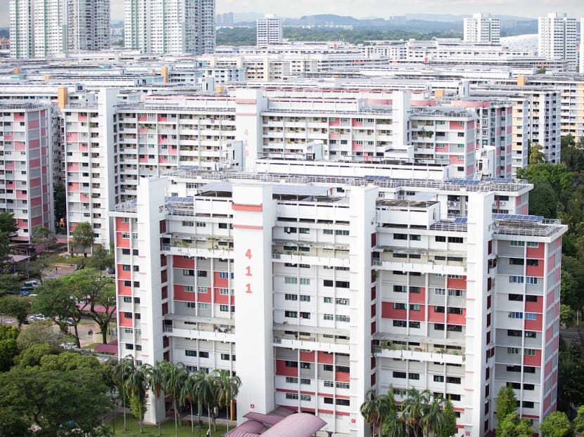 A view of government-built housing blocks in Singapore's heartlands. A view of government-built housing blocks in Singapore's heartlands.