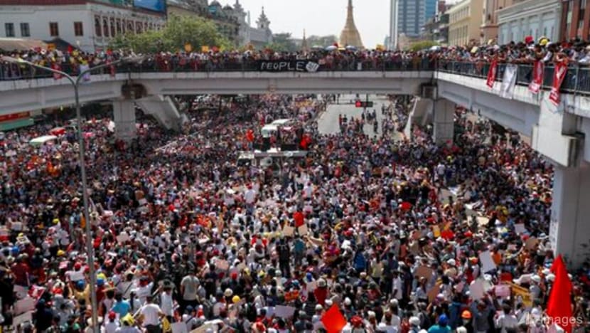 Myanmar protesters stage biggest rallies since troop deployments Myanmar protesters stage biggest rallies since troop deployments