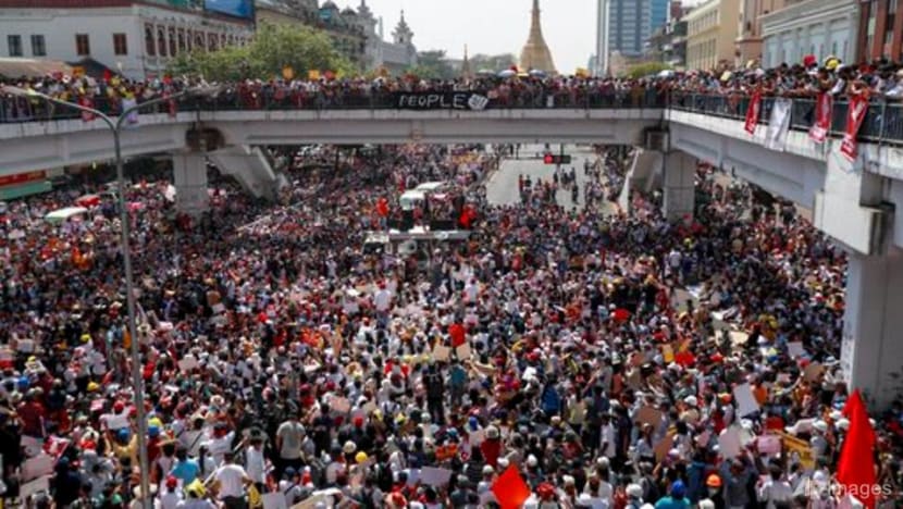 Myanmar protesters stage biggest rallies since troop deployments