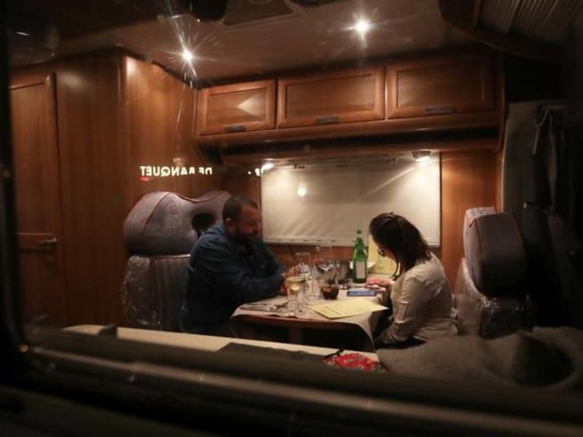 Meals on wheels: Camper van dining beats lockdown rules in Belgium Meals on wheels: Camper van dining beats lockdown rules in Belgium