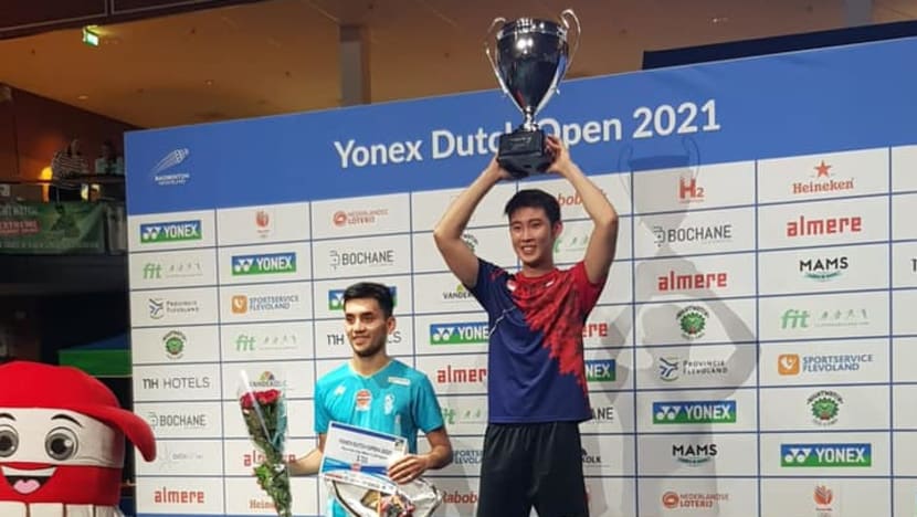 Singaporean badminton player Loh Kean Yew wins Dutch Open; team-mates Terry Hee and Loh Kean Hean claim doubles crown