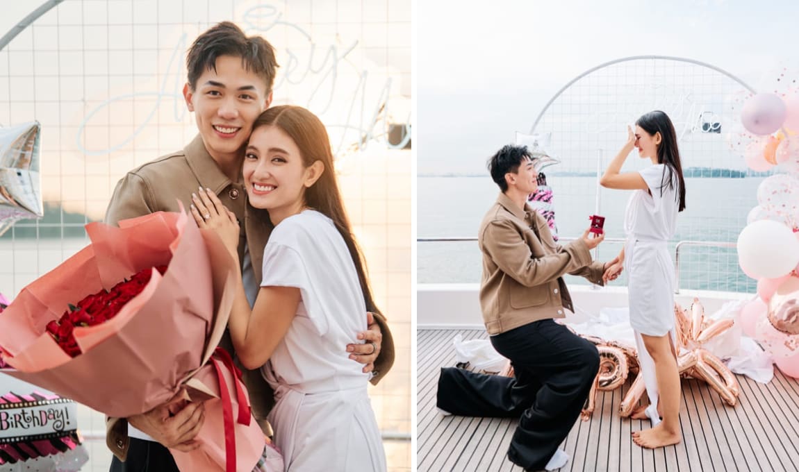 Hong Ling & Nick Teo Are Engaged; She Thought She Was Having A Birthday Party On A Yacht But It Turned Out To Be A Proposal