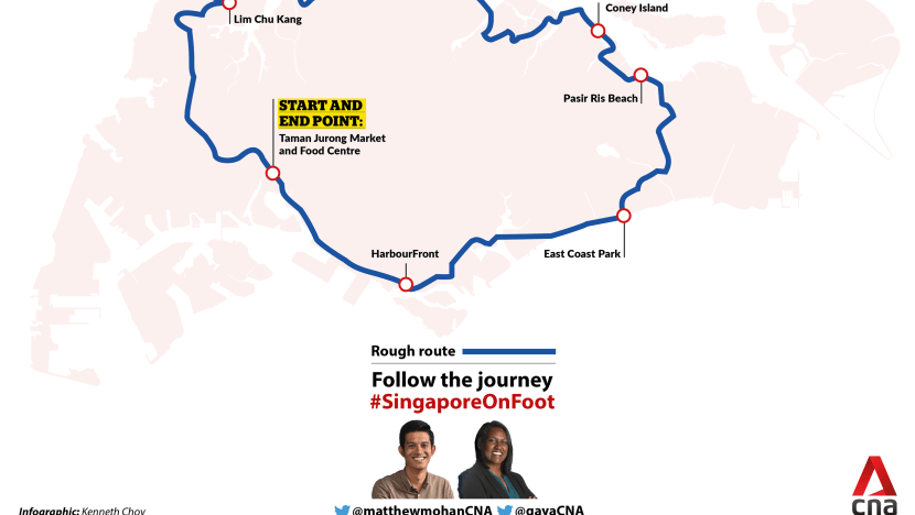 110km, five days, two reporters: CNA sets out to explore Singapore on foot 110km, five days, two reporters: CNA sets out to explore Singapore on foot