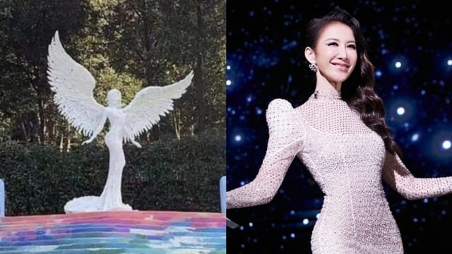 李玟白色天使雕像首曝光　骨灰安葬园区循环播放她的歌