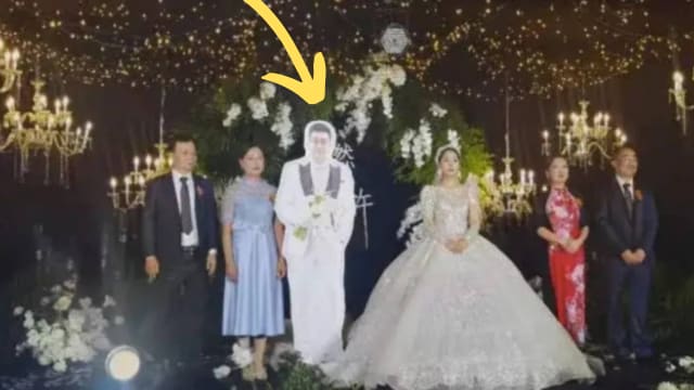 傻眼！结婚遇封控 新娘用人形纸牌“顶替”新郎