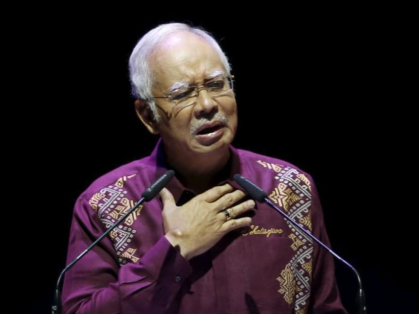 Malaysia's Prime Minister Najib Razak addresses the nation in a National Day message in the capital city of Kuala Lumpur Aug 30, 2015. Photo: Reuters