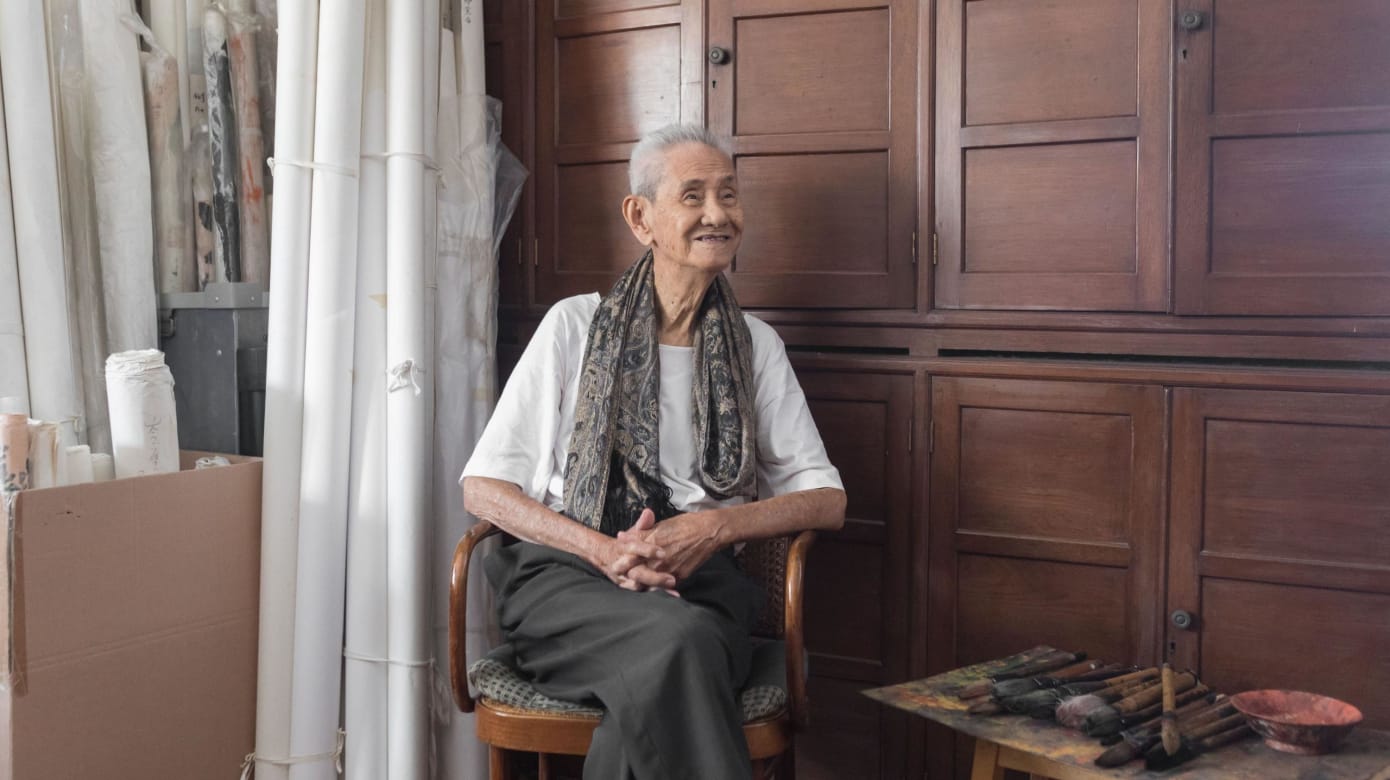 为昔日画作重新上色 本地最年长画家林子平办个展 8world Entertainment Lifestyle