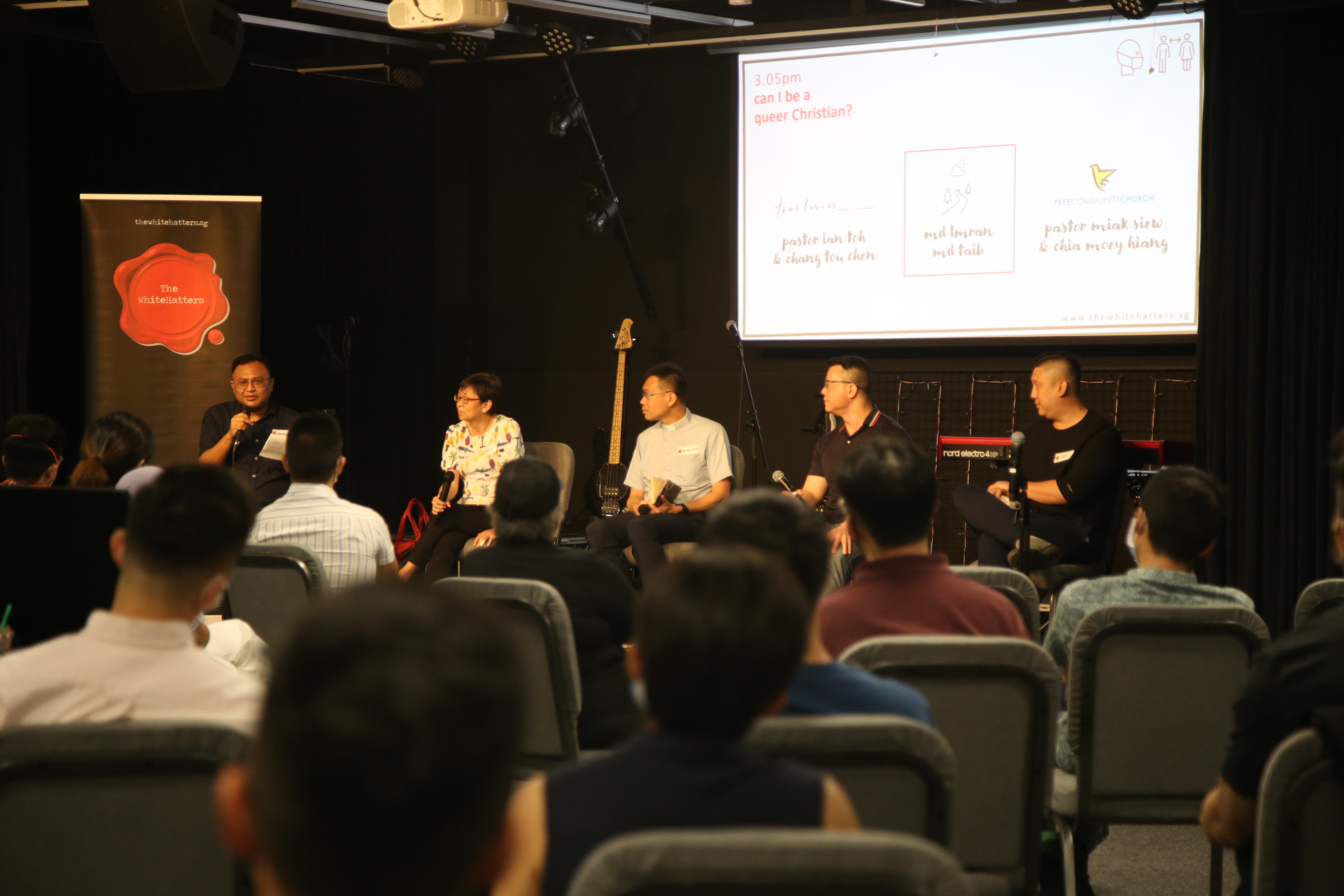 (From left) Mr Mohamed Imran Mohamed Taib, Ms Chia Moey Hiang, Pastor Miak Siew, Assistant Pastor Chang Tou Chen and Pastor Ian Toh at the dialogue on Jan 15, 2022. (From left) Mr Mohamed Imran Mohamed Taib, Ms Chia Moey Hiang, Pastor Miak Siew, Assistant Pastor Chang Tou Chen and Pastor Ian Toh at the dialogue on Jan 15, 2022.