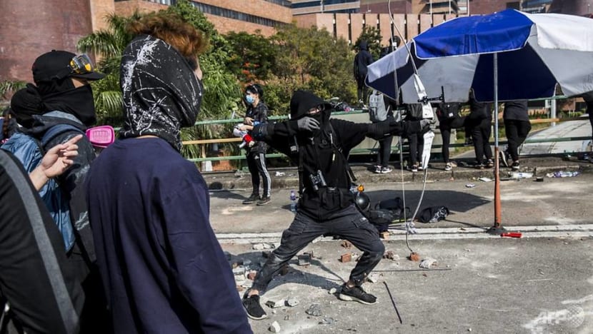 Hong Kong condemns attack on justice secretary as protests paralyse city for fifth day Hong Kong condemns attack on justice secretary as protests paralyse city for fifth day