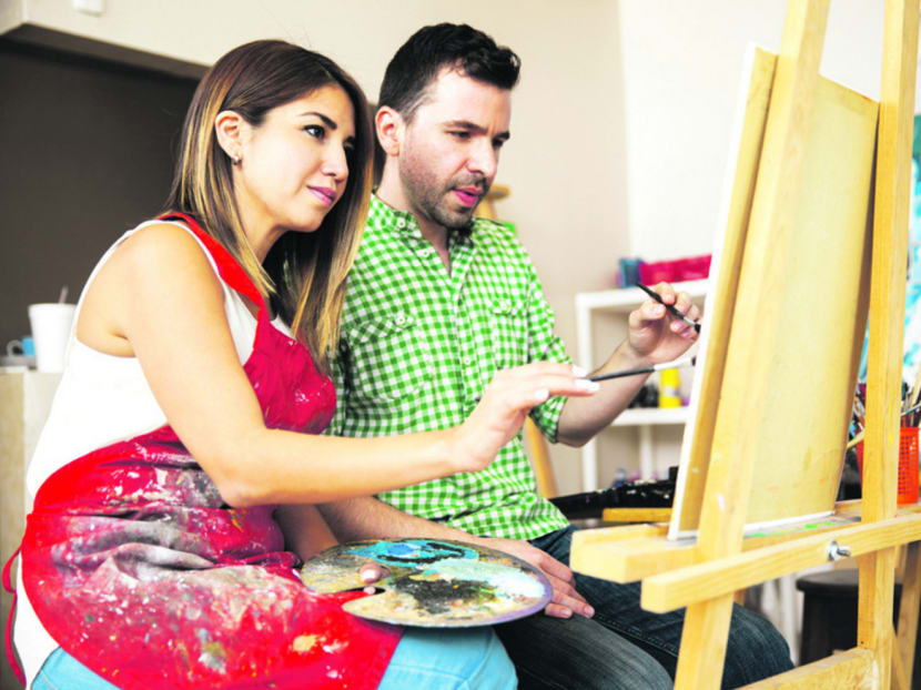 If you wish to get your hands moving, how about releasing your artistic inclinations by dabbling in some art jamming? Photo: istock
