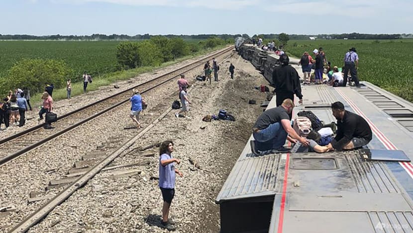Three dead in Amtrak train crash and derailment in US state of Missouri