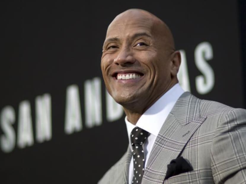 Cast member Dwayne Johnson poses at the premiere of San Andreas in Hollywood, California May 26, 2015. Photo: Reuters