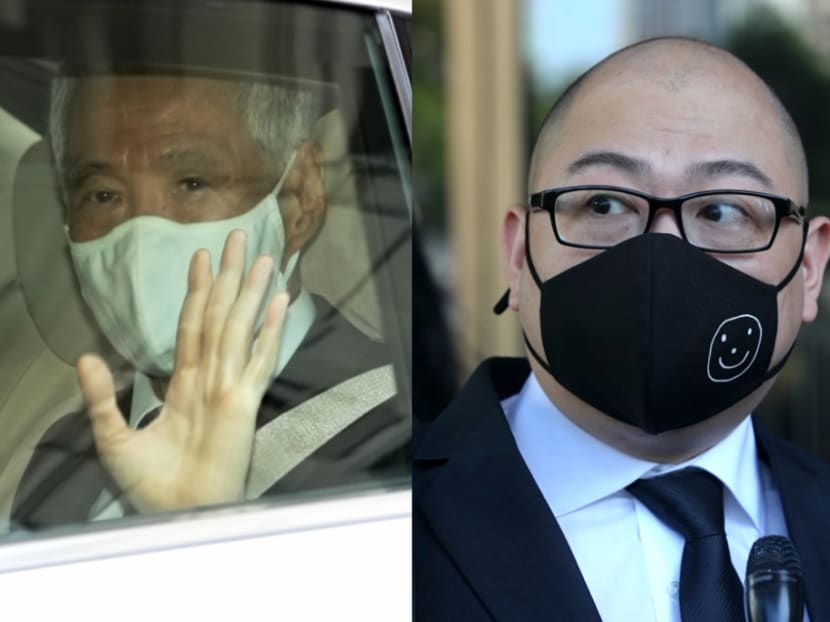 Prime Minister Lee Hsien Loong (left) and Mr Terry Xu, chief editor of The Online Citizen, arriving at the Supreme Court on Nov 30, 2020. Prime Minister Lee Hsien Loong (left) and Mr Terry Xu, chief editor of The Online Citizen, arriving at the Supreme Court on Nov 30, 2020.