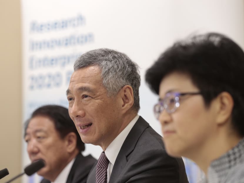 Prime Minister Lee Hsien Loong at a press conference on Jan 8, 2016, announcing the Research, Innovation and Enterprise 2020 (RIE2020) plan which has a budget of S$19 billion. Photo: Jason Quah/TODAY