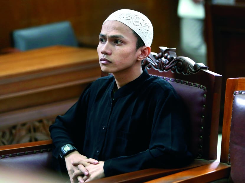 Islamist militant Sigit Indrajit. The Indonesian court sentenced Indrajit to seven and half years in prison for masterminding a plot to attack the Myanmar Embassy in the Indonesian capital. PHOTO: AP