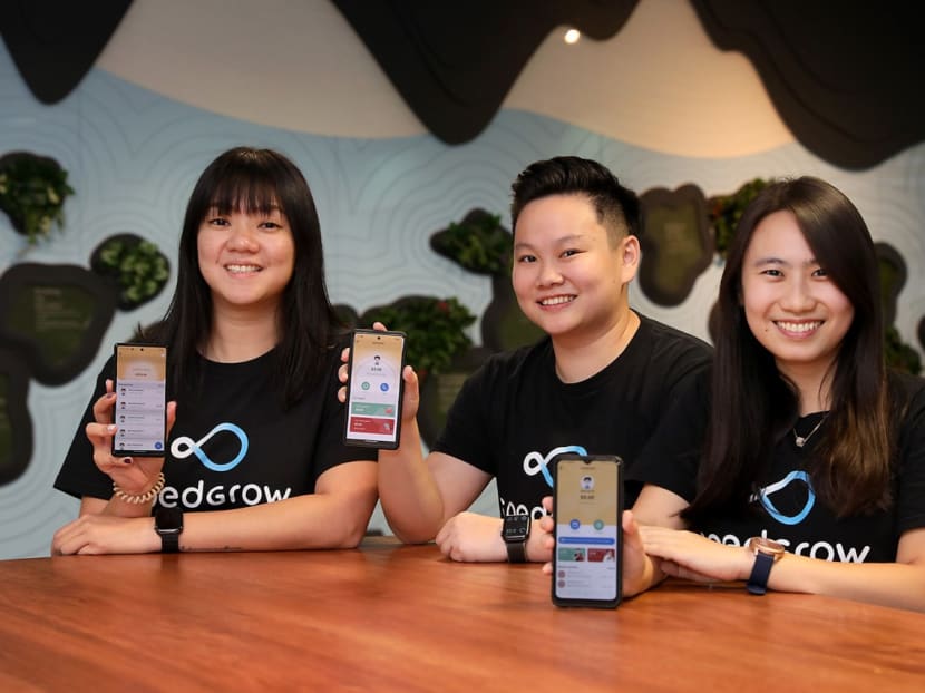 The SpedGrow team in the National Youth Council's Youth Action Challenge showing the smart wallet they are developing for special needs adults. From left: Clarrissa Hon, 29, Zoe Poh, 29, and Tan Yan Ning, 30. The SpedGrow team in the National Youth Council's Youth Action Challenge showing the smart wallet they are developing for special needs adults. From left: Clarrissa Hon, 29, Zoe Poh, 29, and Tan Yan Ning, 30.