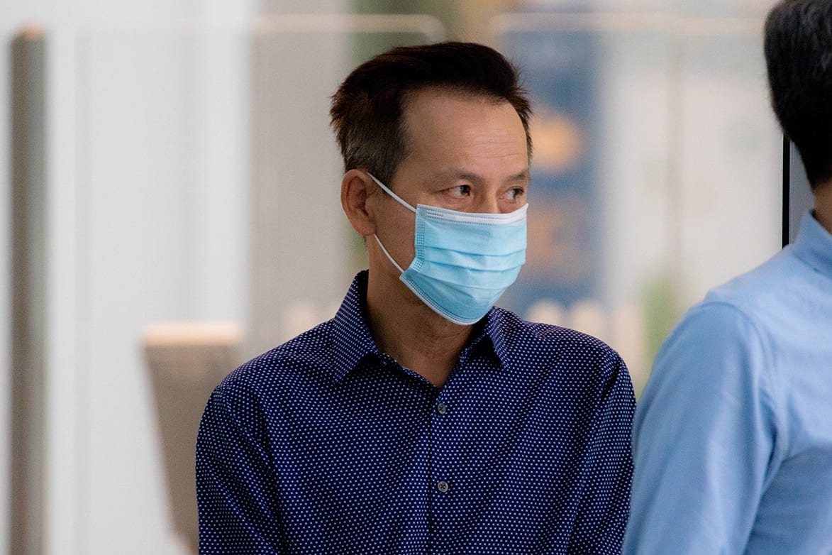 Seow Koon Thong pictured leaving the State Courts on April 27, 2022. Seow Koon Thong pictured leaving the State Courts on April 27, 2022.