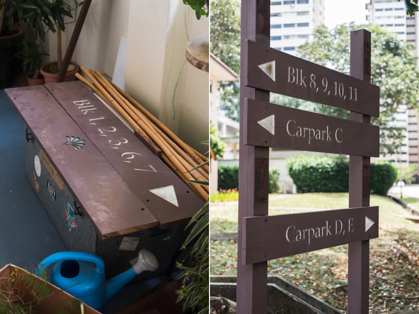 Photo of the day: A block sign that was taken from Normanton Park by a former resident and repurposed into a bench at his new HDB flat at Bukit Merah View. Residents of the estate, which was sold en bloc, were told to vacate the premises by Thursday (Oct 4).