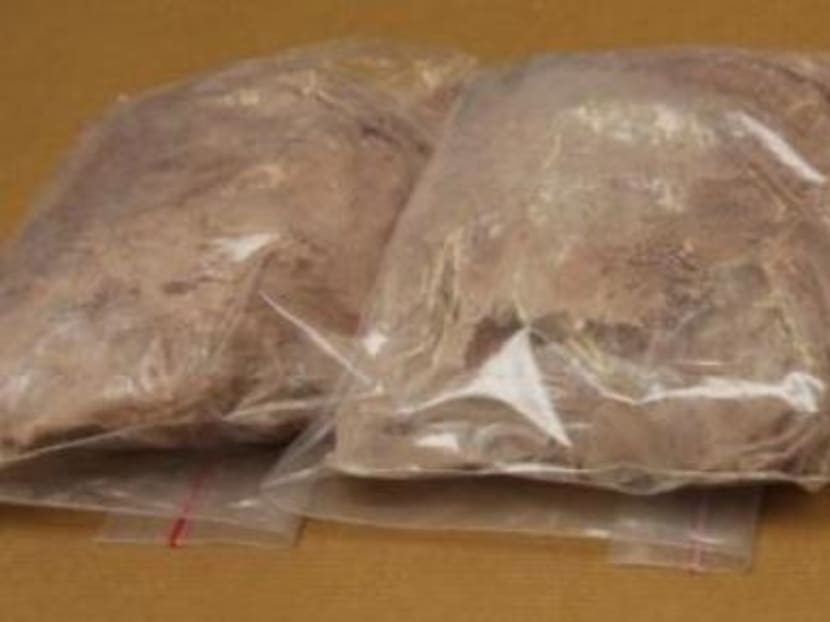 Heroin seized at Woodlands Checkpoint on 3 Sept 2014. Central Narcotics Bureau file photo